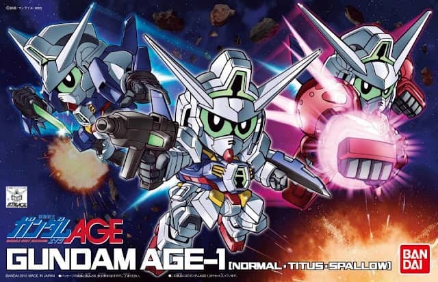 SD Gundam BB Senshi No. 371 Gundam AGE-1 (Normal, Titus, Spallow)