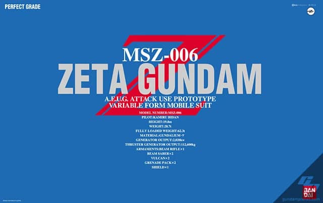 PG 1/60 MSZ-006 Zeta Gundam