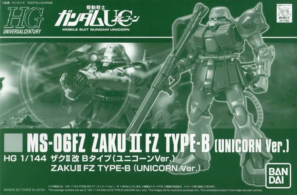 HGUC MS-06FZ Zaku II Kai (Unicorn Ver.)