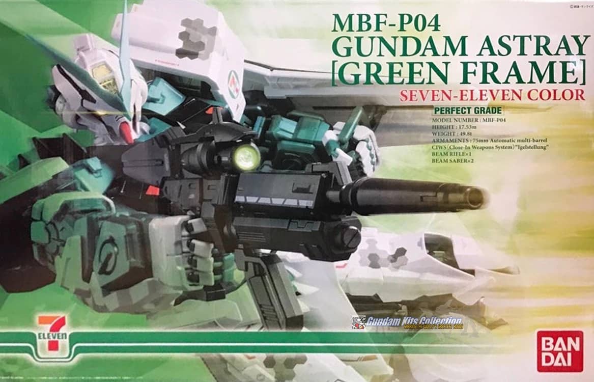 PG 1/60 MBF-P04 Gundam Astray Green Frame (Seven Eleven Color)