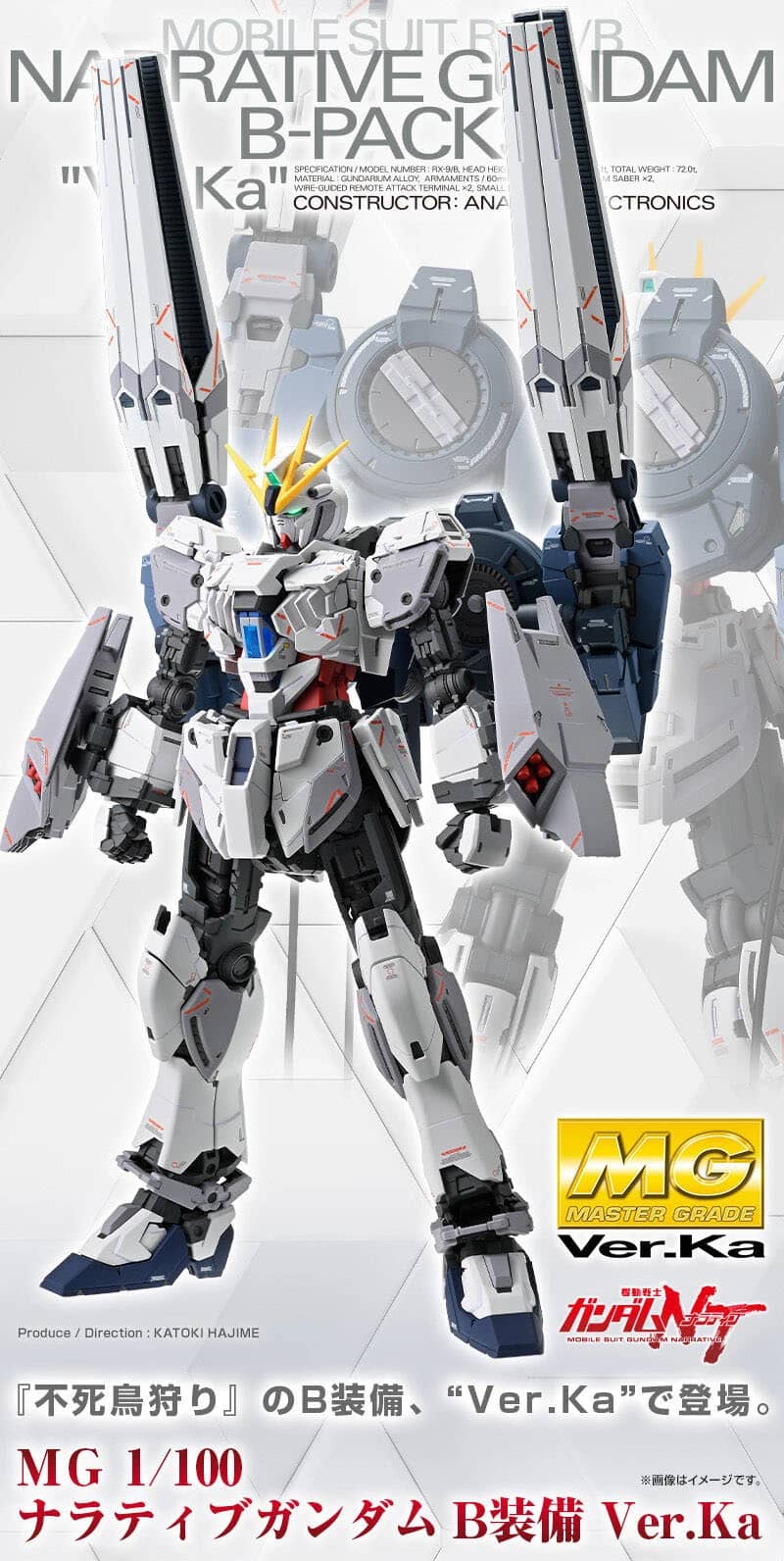 MG 1/100 Narrative Gundam B-Packs Ver.Ka
